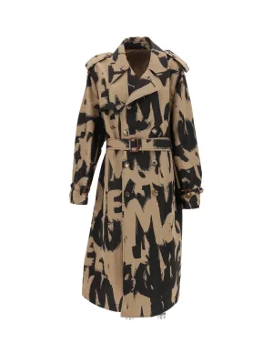 Alexander McQueen Graffiti Trench Coat