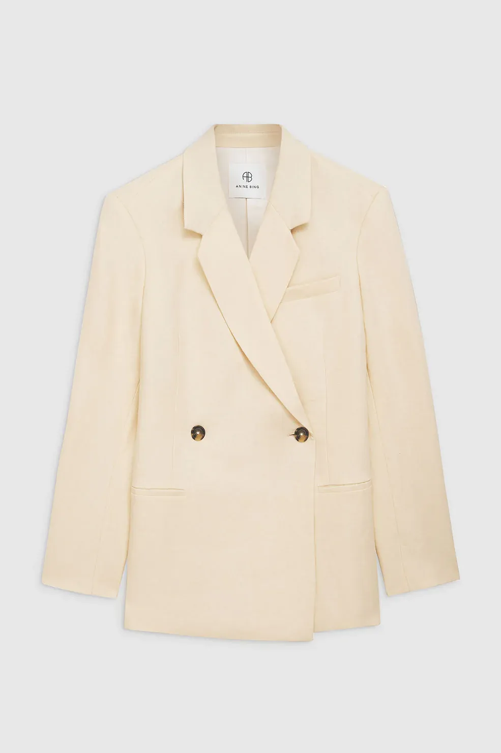 Anine Bing - Kaia Blazer in Light Yellow Linen