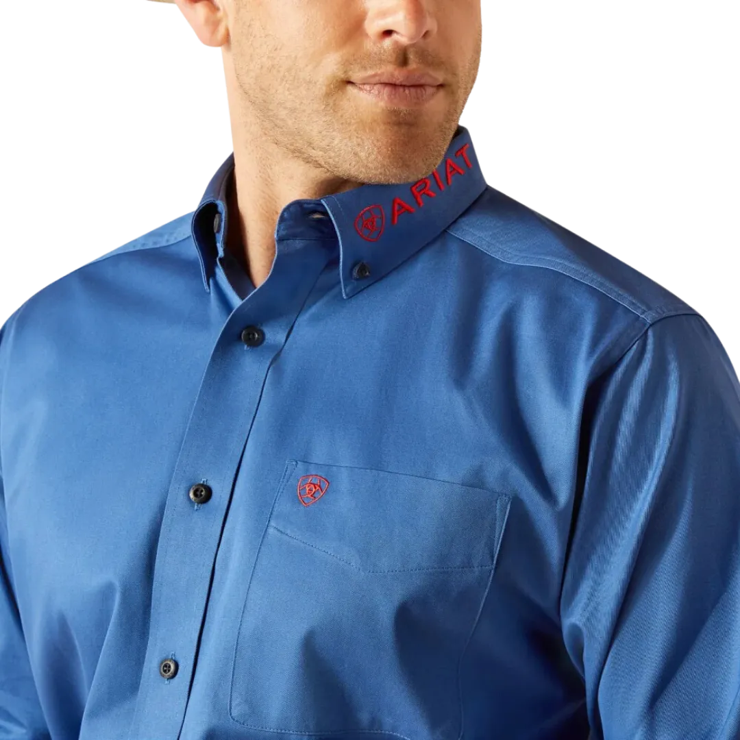 Ariat Men's Team Logo Classic Fit Bright Cobalt Shirt