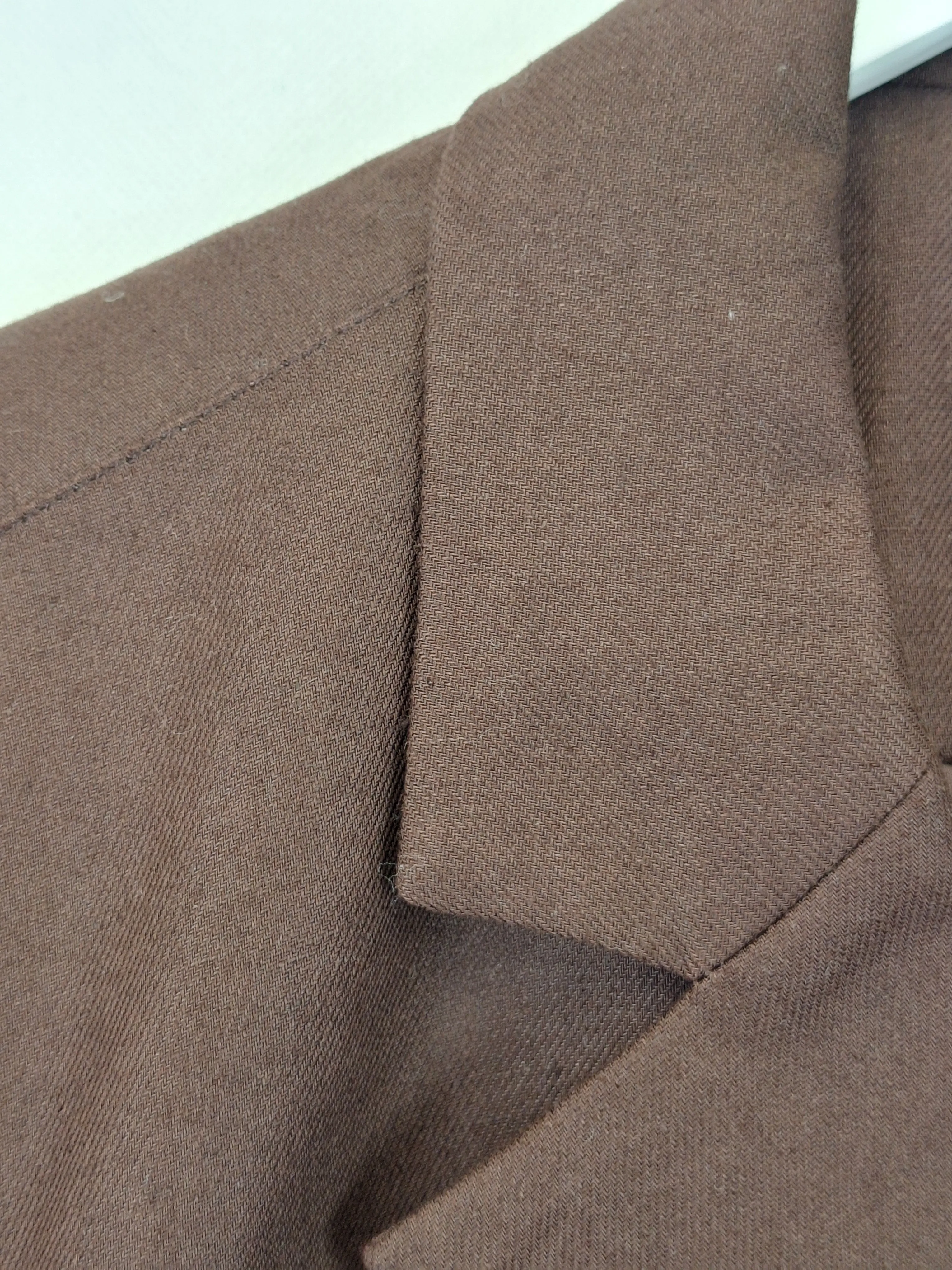 Basque Sophisticated Chocolate Linen Blazer Size 16