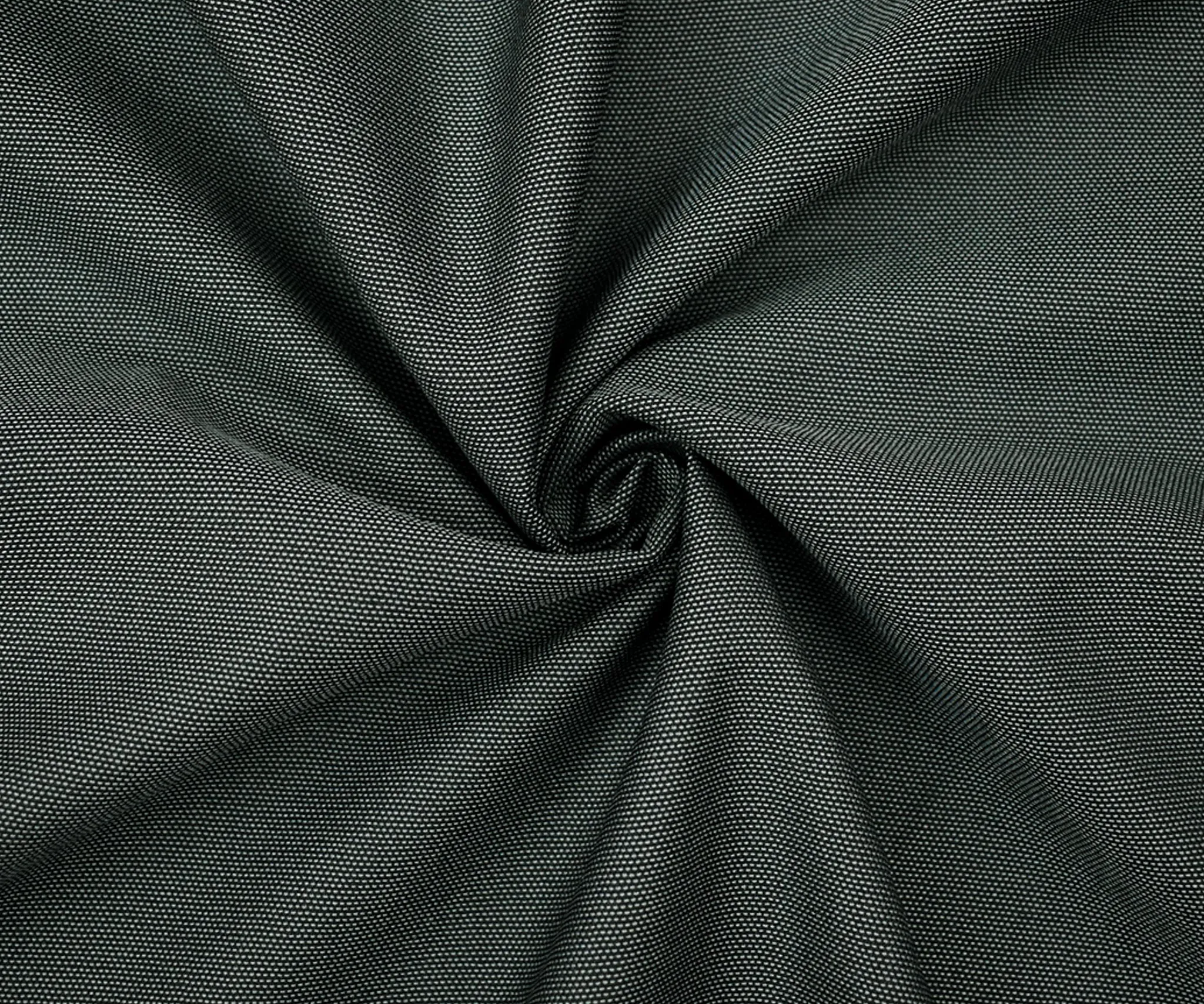 Black-Gray Poly-Wool Dot Dobby Woven Shirting Fabric