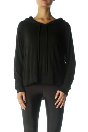 Black Loose Light-Weight Sweatshirt