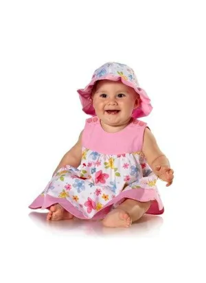 Burda 9712 Baby Girls' Dress and Hat Pattern