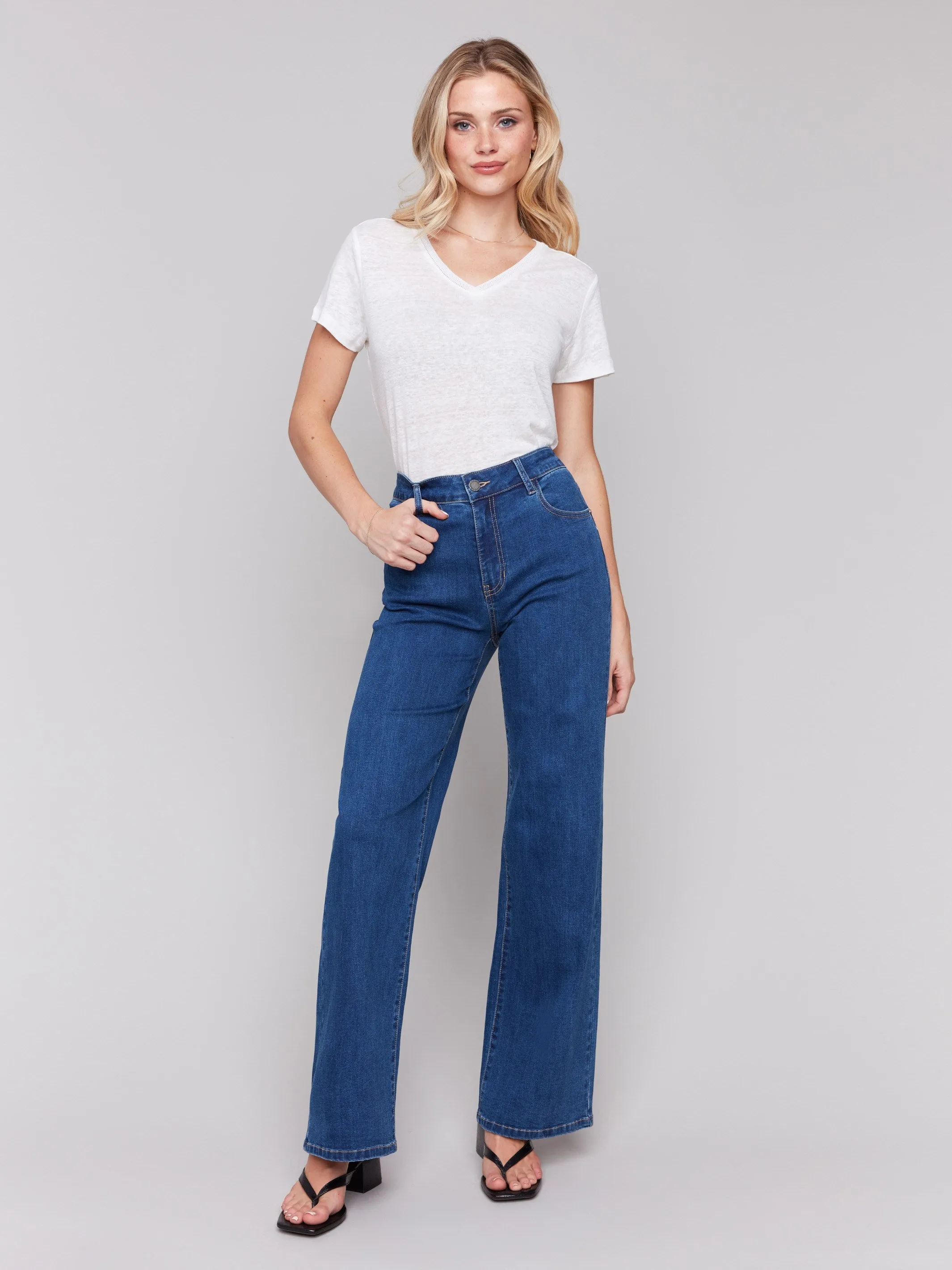 Chloe Wide Leg Jeans - Indigo