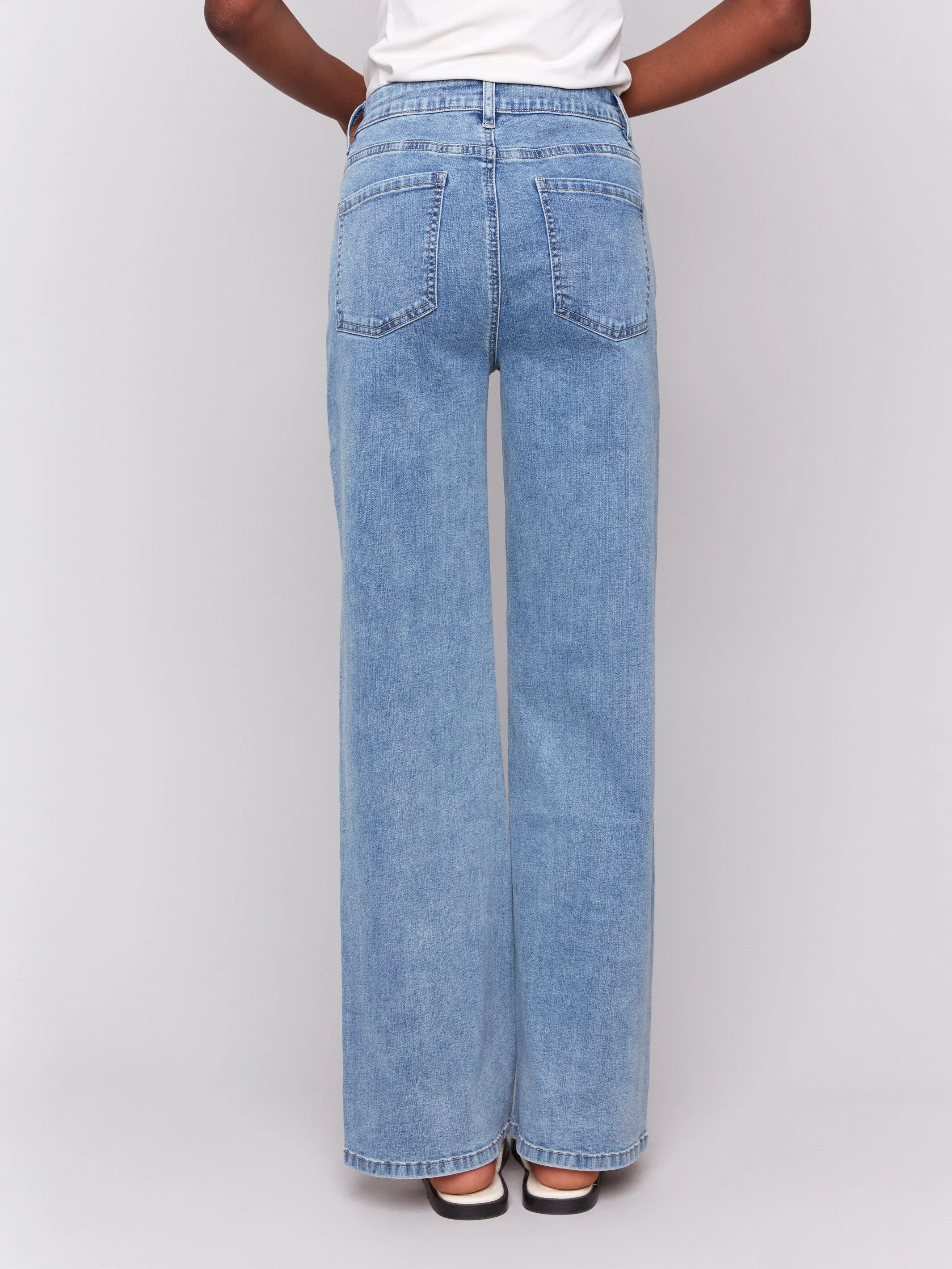 Chloe Wide Leg Jeans - Light Blue