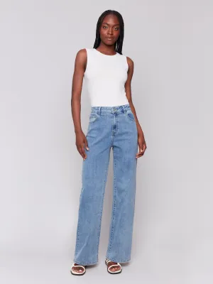 Chloe Wide Leg Jeans - Light Blue