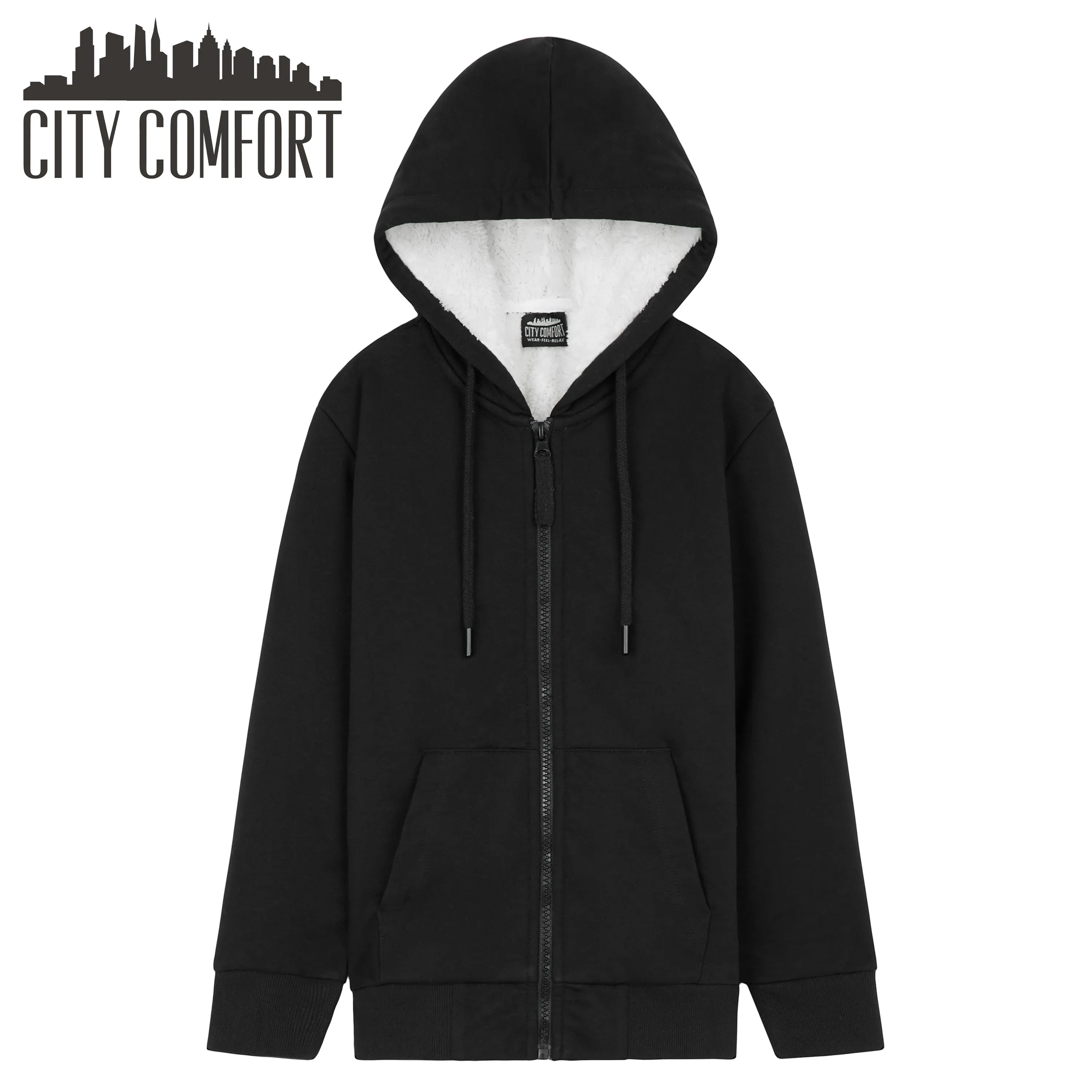 CityComfort Fleece Lined Hoodie for Kids & Teenagers