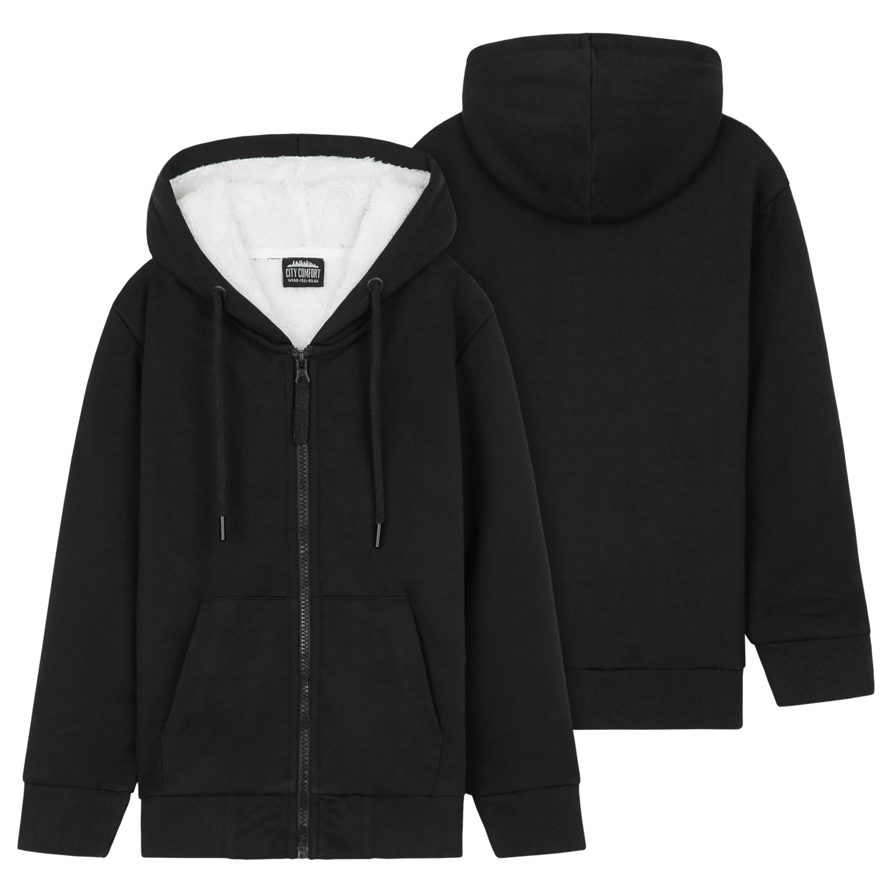 CityComfort Fleece Lined Hoodie for Kids & Teenagers