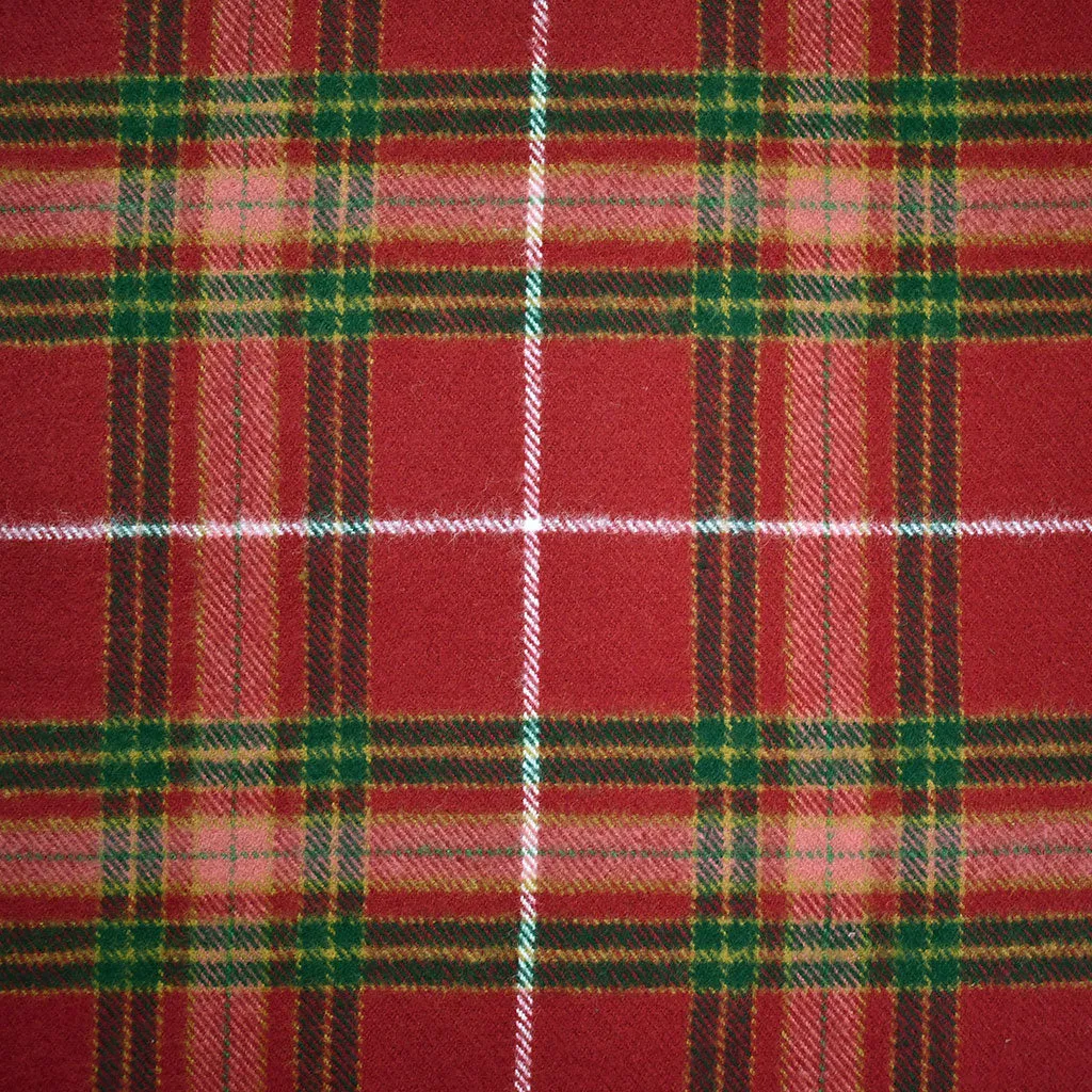 Cozy Cotton Flannel Tonal Holiday Tartan Plaid Cranberry