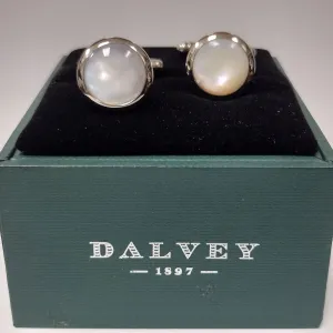 Dalvey Button Cufflinks Mother of Pearl