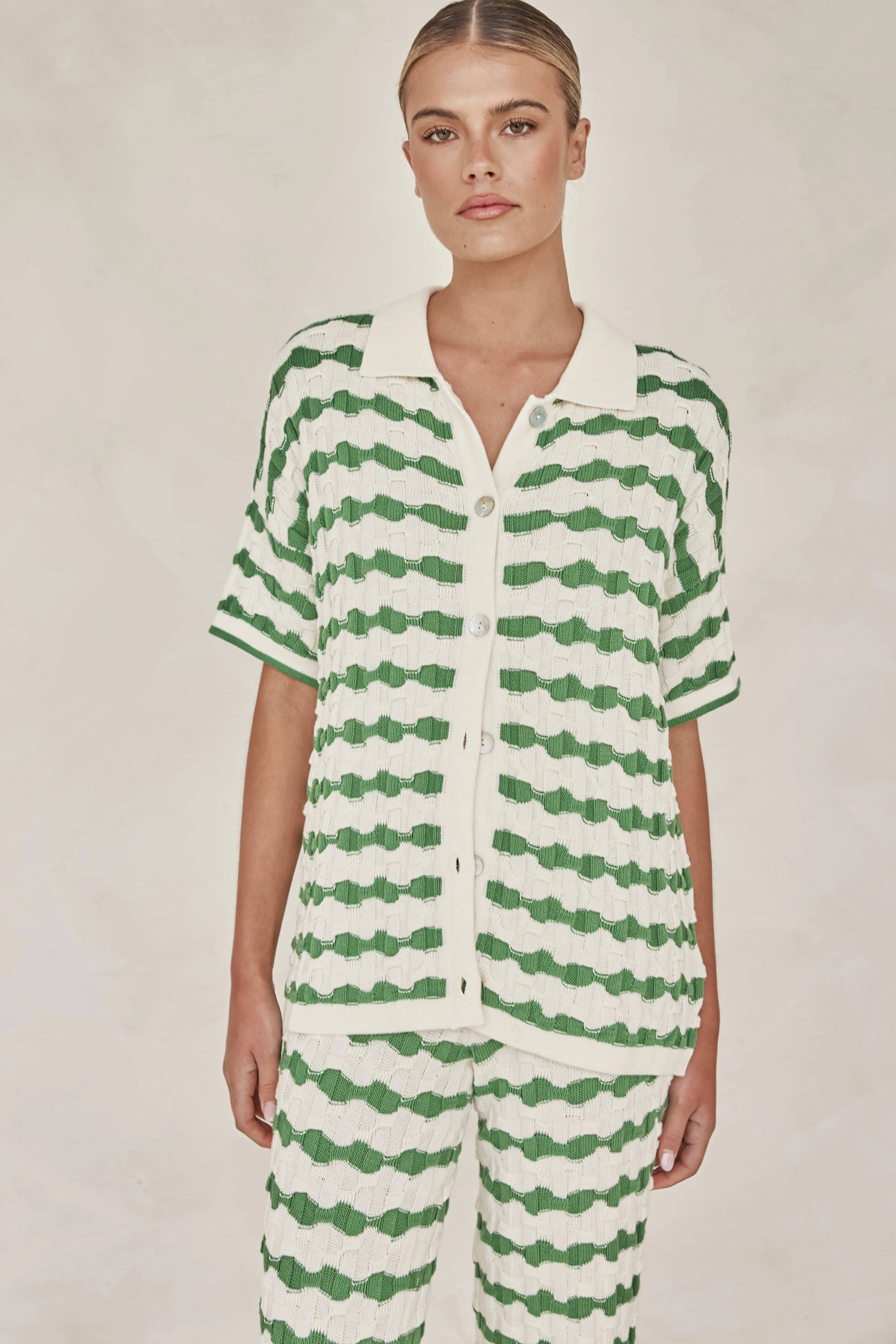 Enna Knit Shirt (Green)