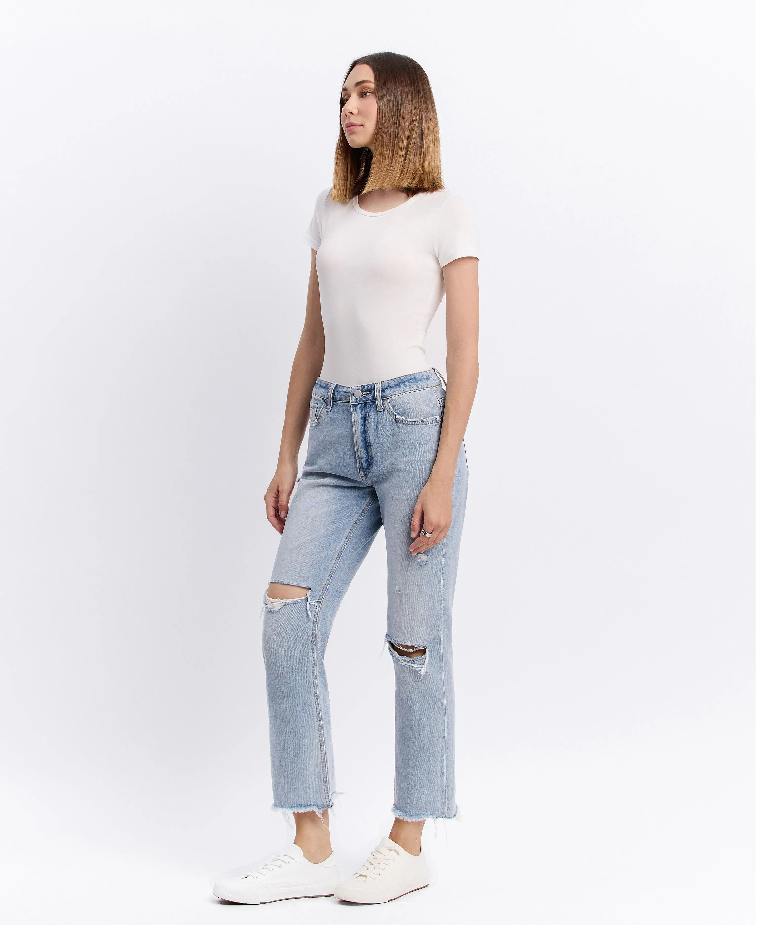 Flexible - Super High Rise Relaxed Straight Jeans