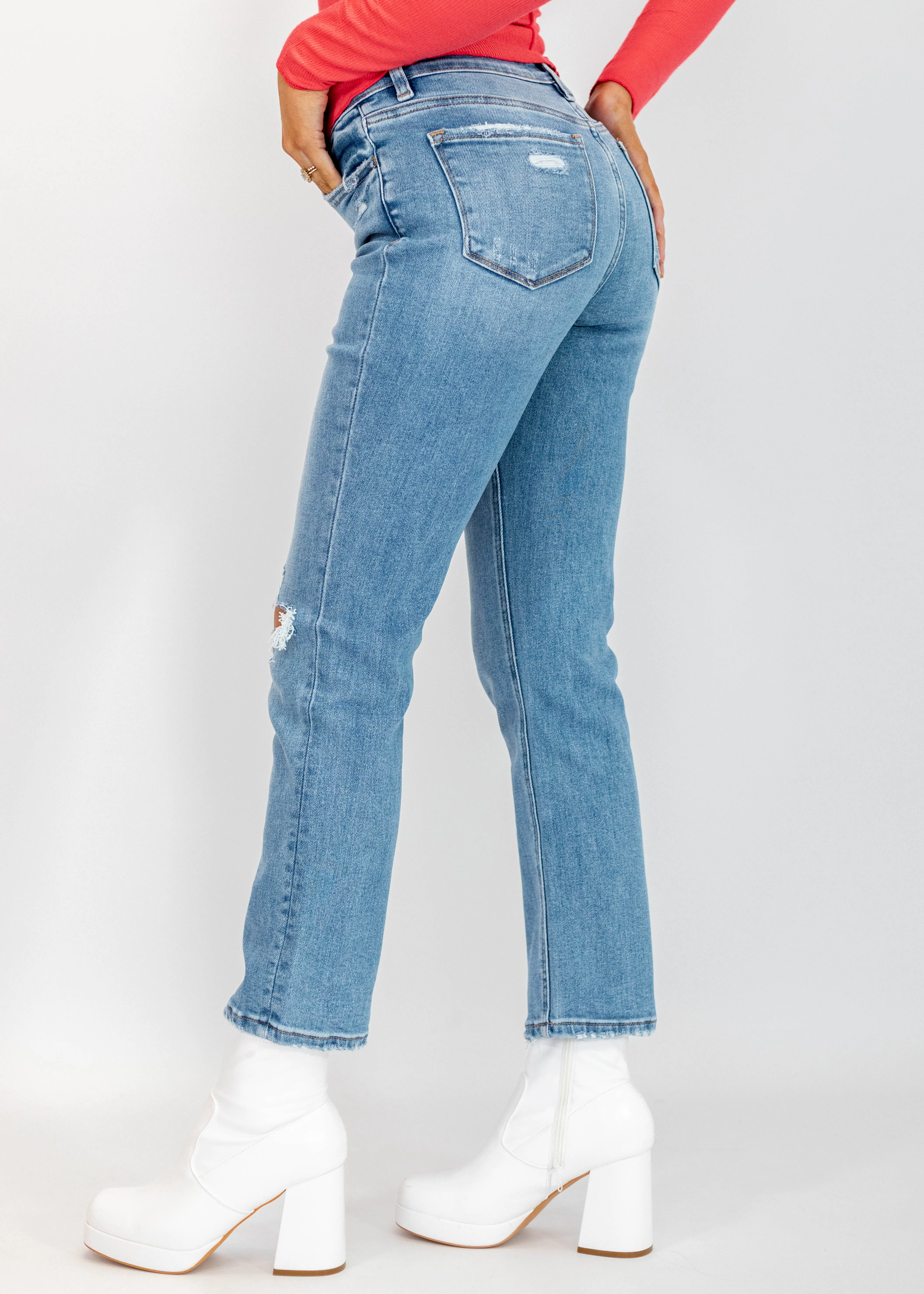 Flying Monkey Skylar HR Slim Straight Jeans