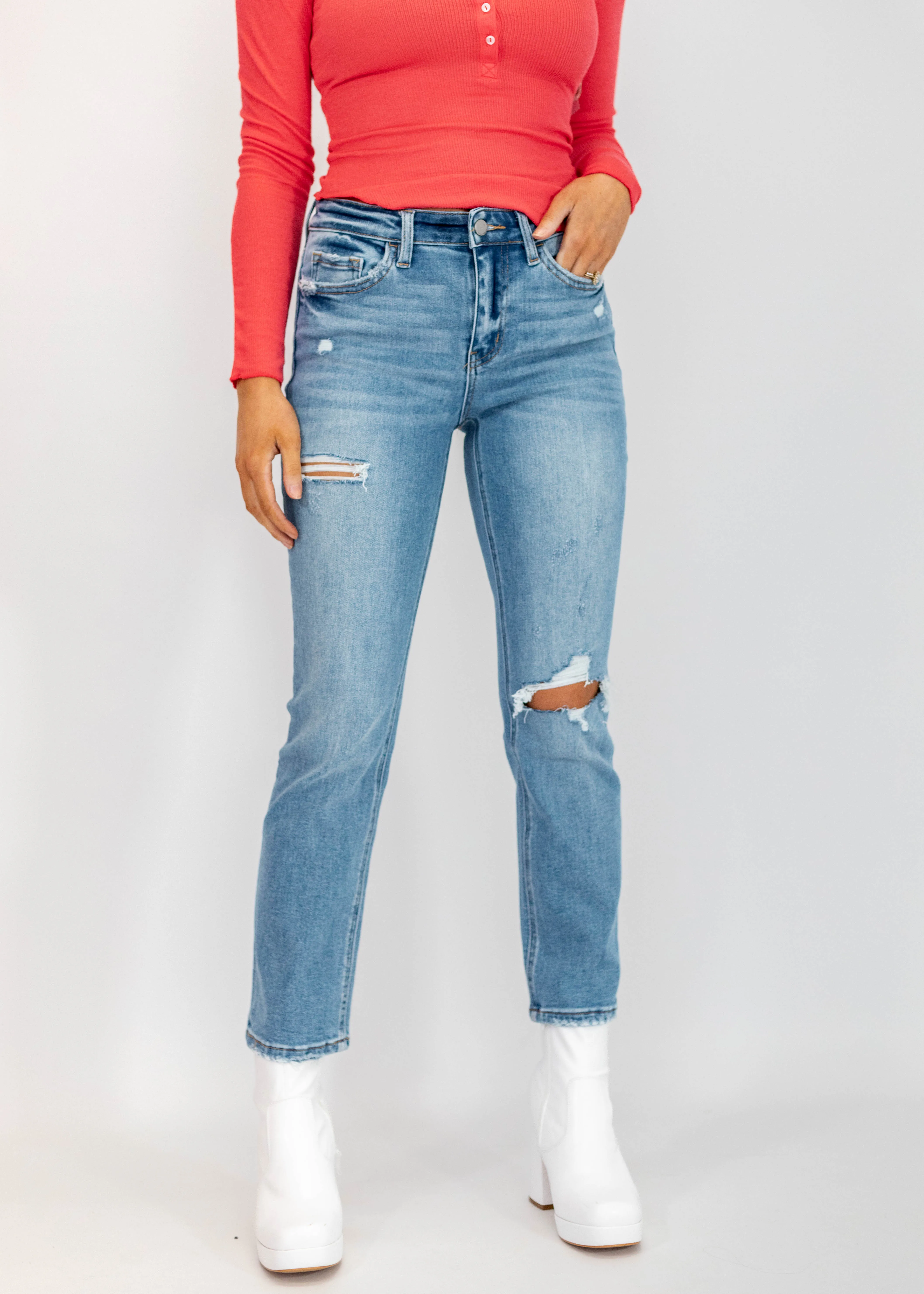 Flying Monkey Skylar HR Slim Straight Jeans