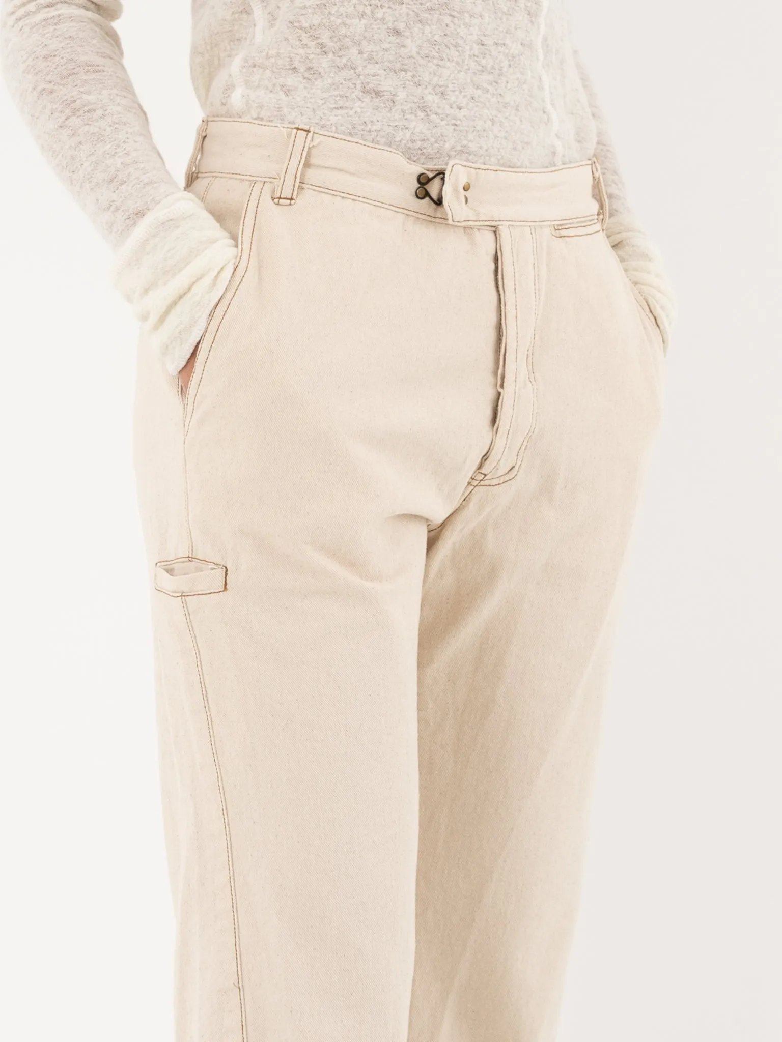 Hazel Brown Soft Denim Work Pants