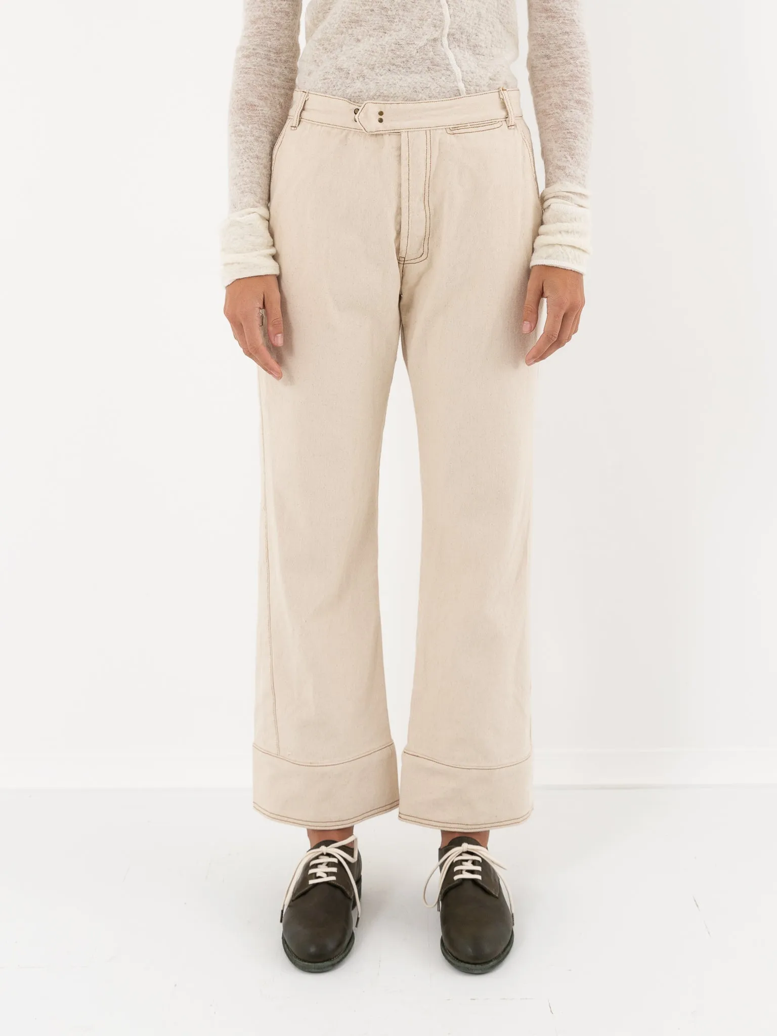 Hazel Brown Soft Denim Work Pants