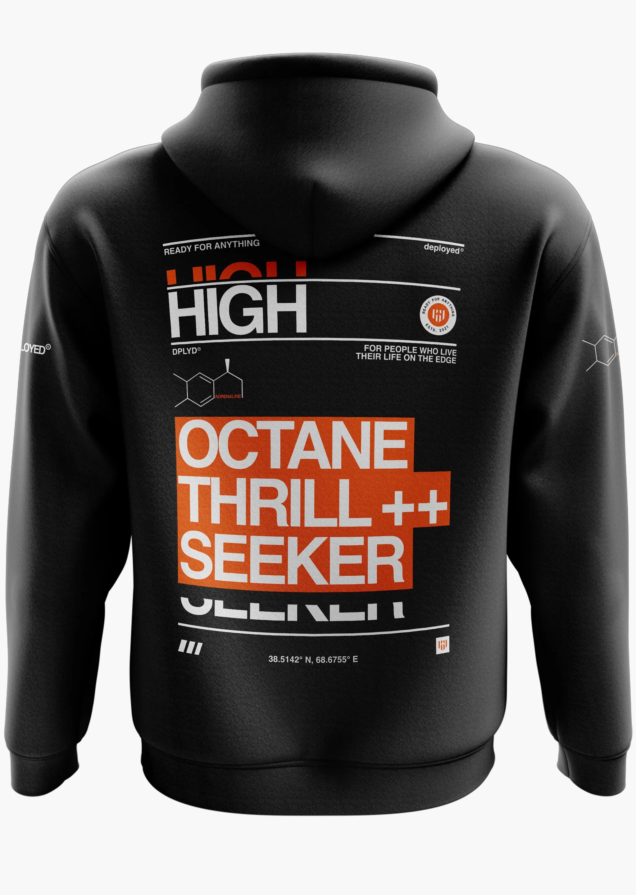 HIGH OCTANE THRILL SEEKER Snow Soft Premium Hoodie