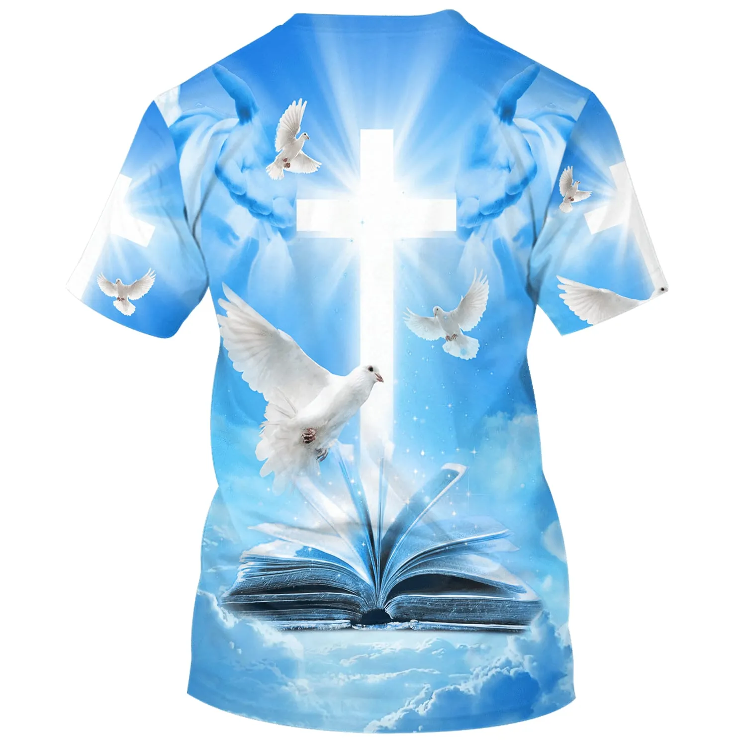 Holy Spirit Dove Cross 3d Shirts - Christian T Shirts For Men And Women