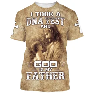 I Took A Dna Test And God Is My Father Shirts - Jesus And Baby 3d Shirts - Christian T Shirts For Men And Women