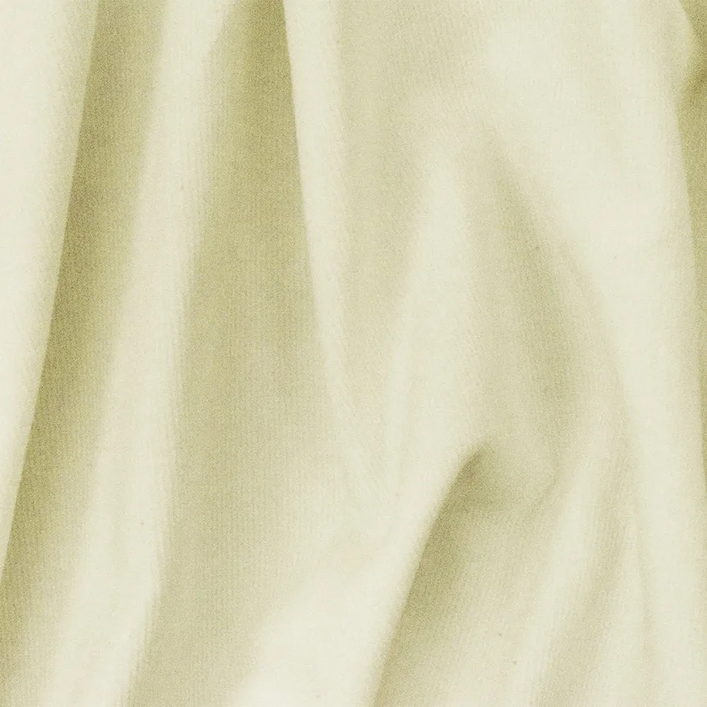 Ivory Featherwale Rayon-Cotton Stretch Spandex Corduroy Woven Fabric