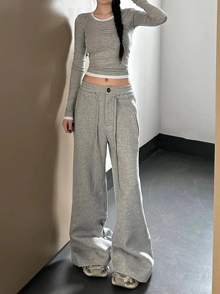 Jayden Velvet Wide-Leg Sweatpants