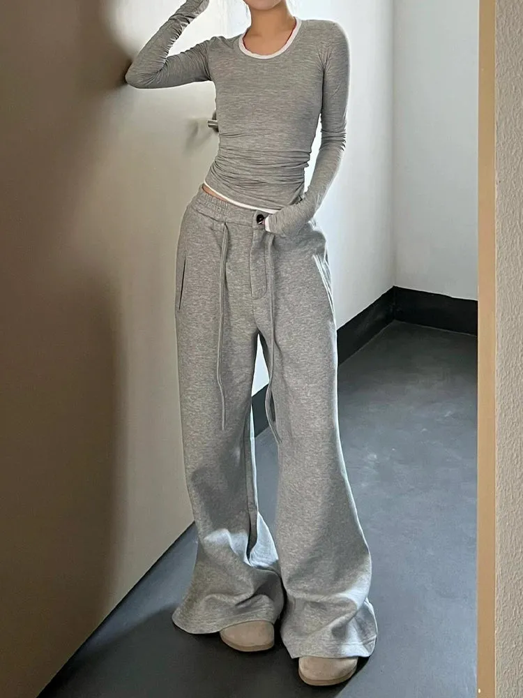 Jayden Velvet Wide-Leg Sweatpants