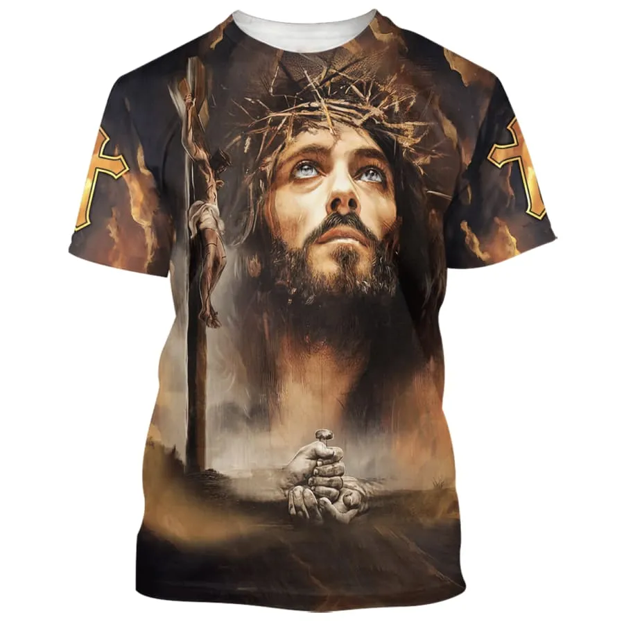 Jesus Christ Crucified 3d Shirts - Christian T Shirts For Men And Women