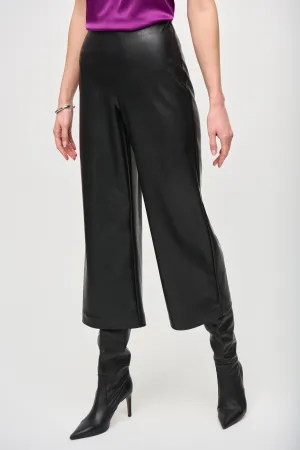 Joseph Ribkoff Leatherette Pull-On Culotte Pants - Style 243042