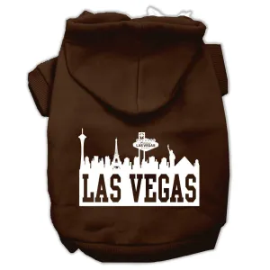 Las Vegas Skyline Screen Print Pet Hoodies Brown Size XXL (18)