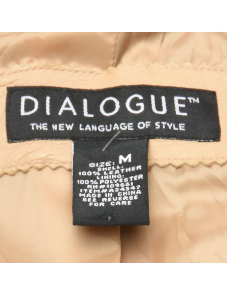 Light Brown Leather Jacket - M