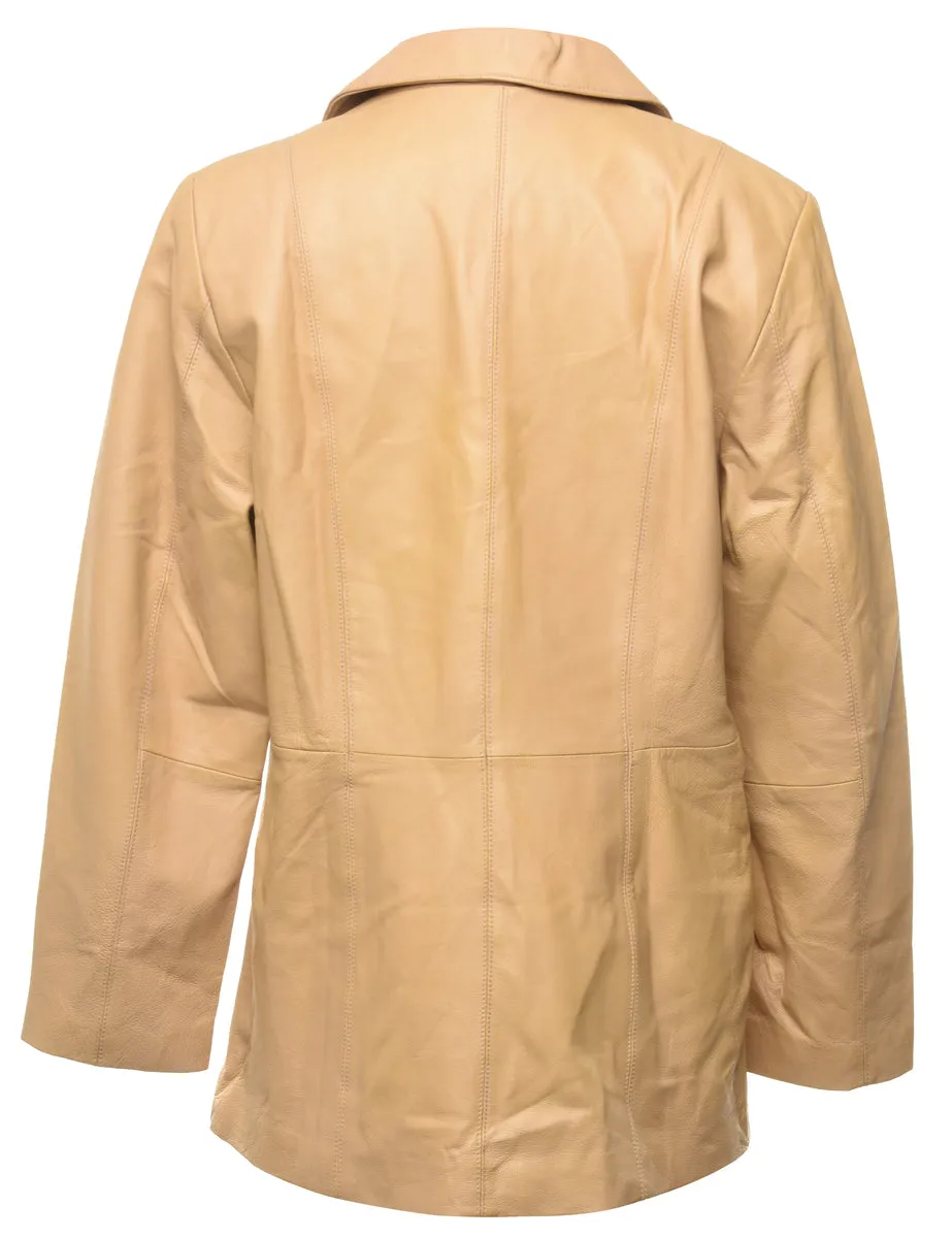 Light Brown Leather Jacket - M