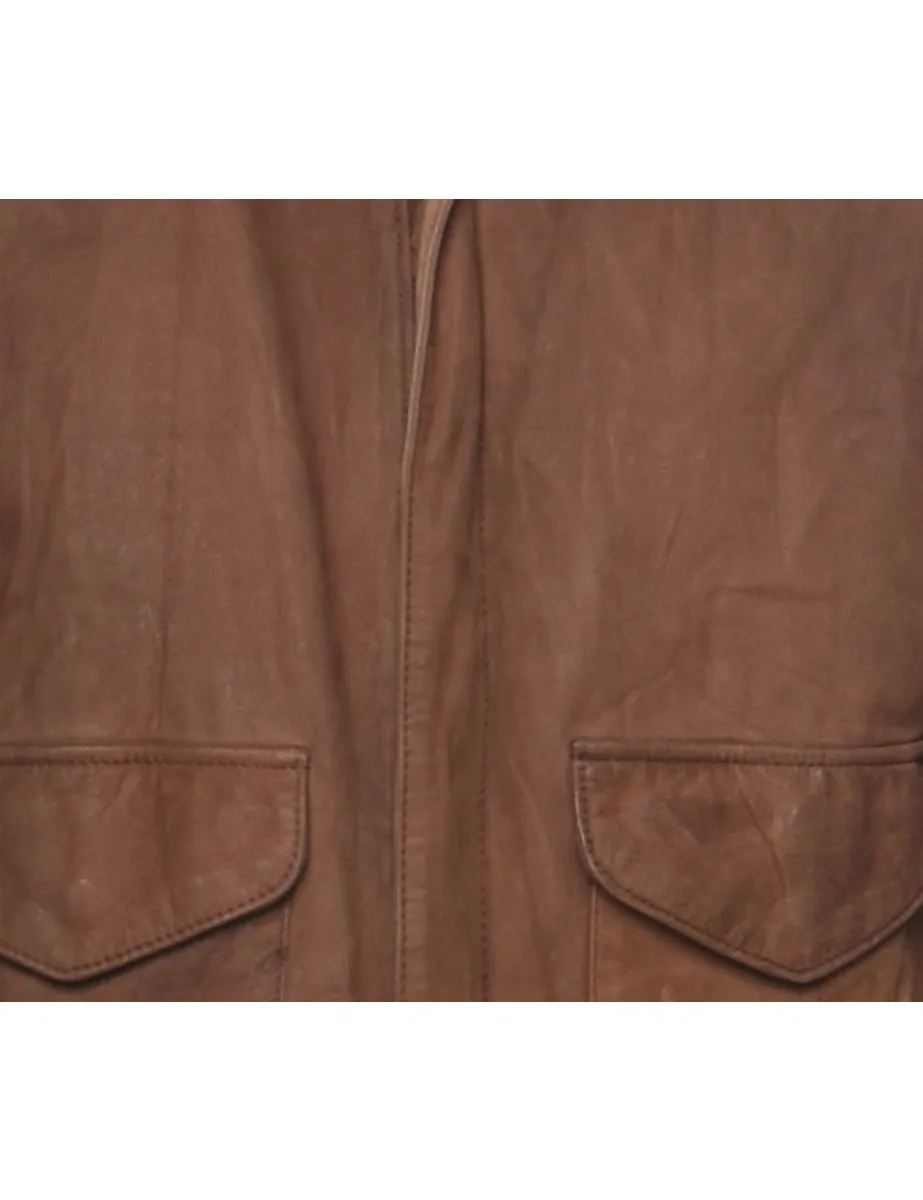 Light Brown Leather Jacket - S