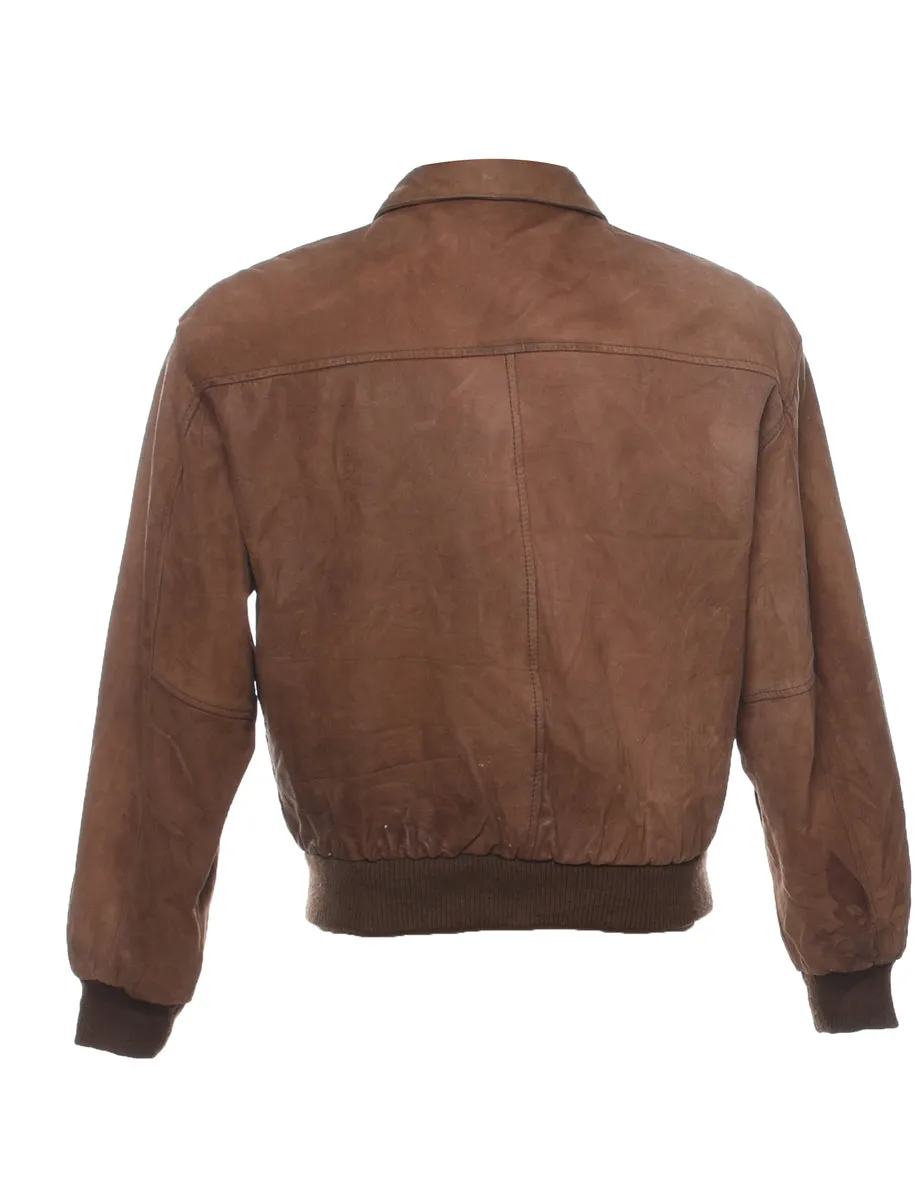 Light Brown Leather Jacket - S