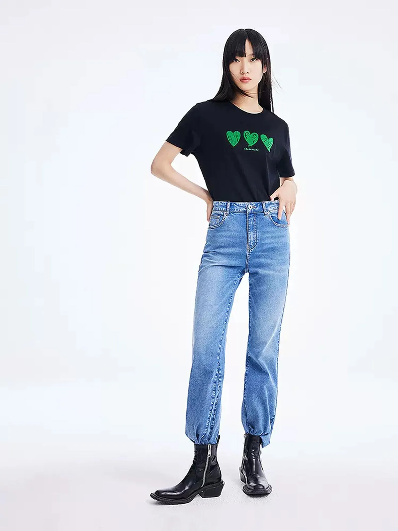 LILY Playful Heart Cotton T-Shirt