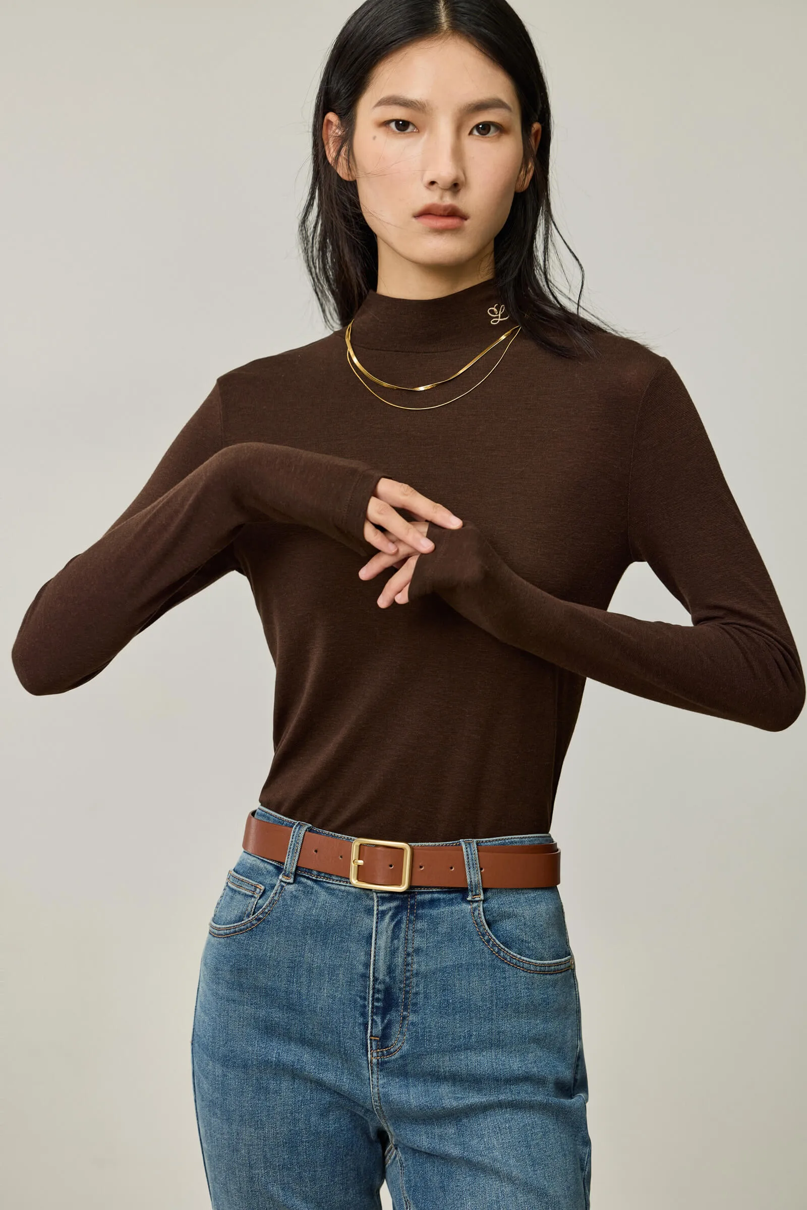 LILY Versatile Lyocell Long Sleeve T-Shirt