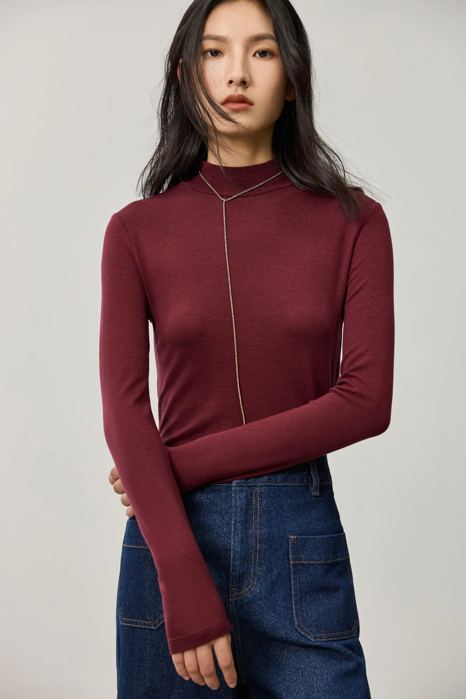 LILY Versatile Lyocell Long Sleeve T-Shirt