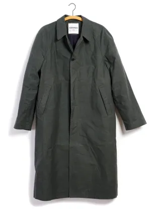 MORTEN | Long Windbreaker Coat | Dark Sage