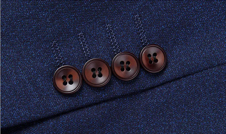 Navy Blue Two Buttons Blazer