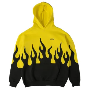 OVERSIZED PREMIUM HEATER HOODIE - YELLOW / BLACK