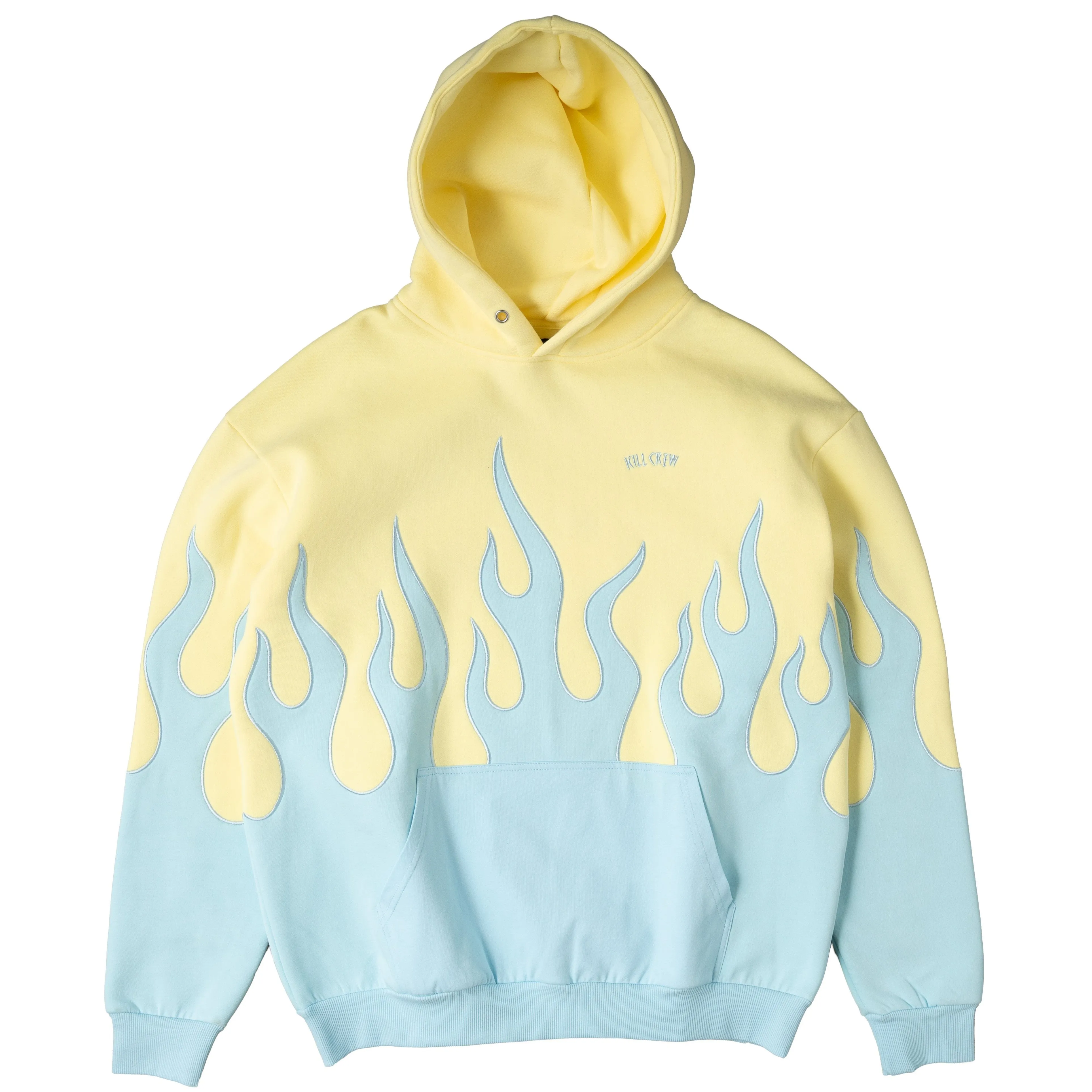 OVERSIZED PREMIUM HEATER HOODIE - YELLOW / BLUE