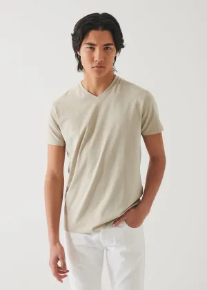 Pima cotton stretch V-neck T-shirt - Canvas