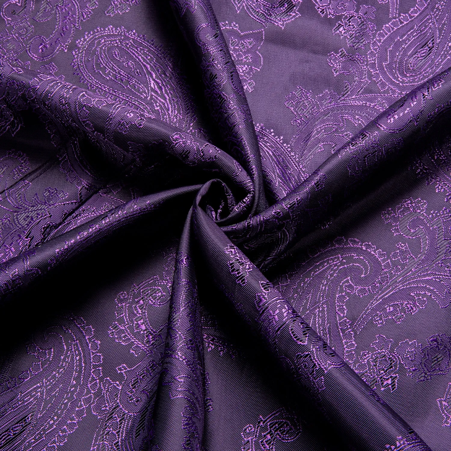 Purple Paisley Silk Men's Shirt