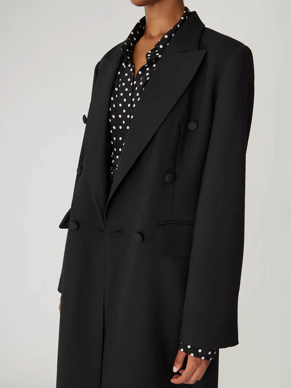 Sleek Tailored Crombie Overcoat