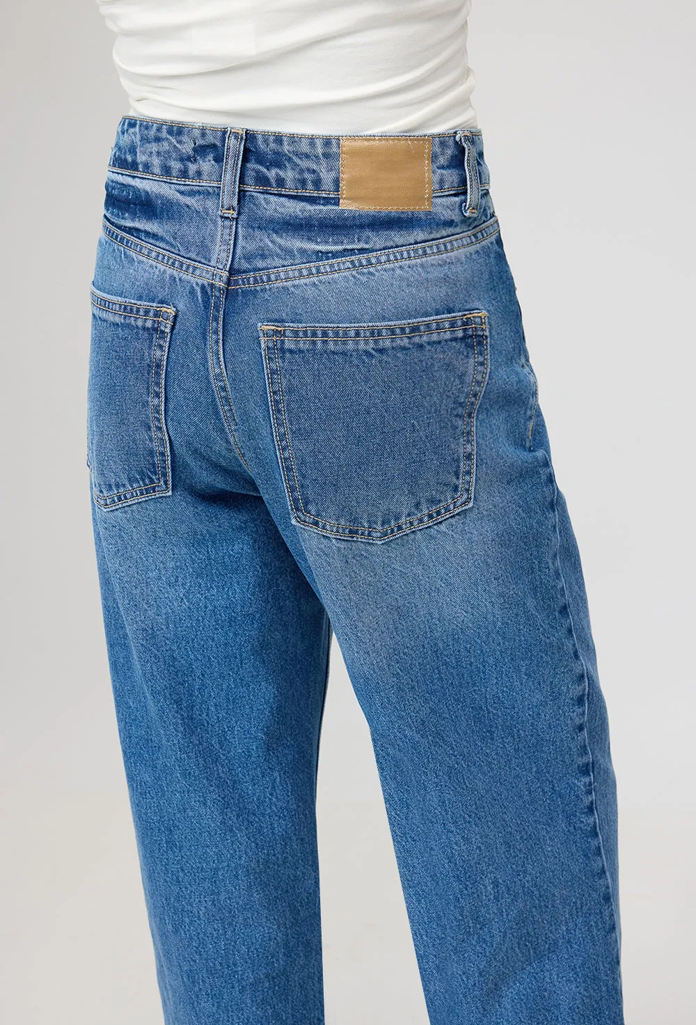 Sapphire Blue Straight Jeans