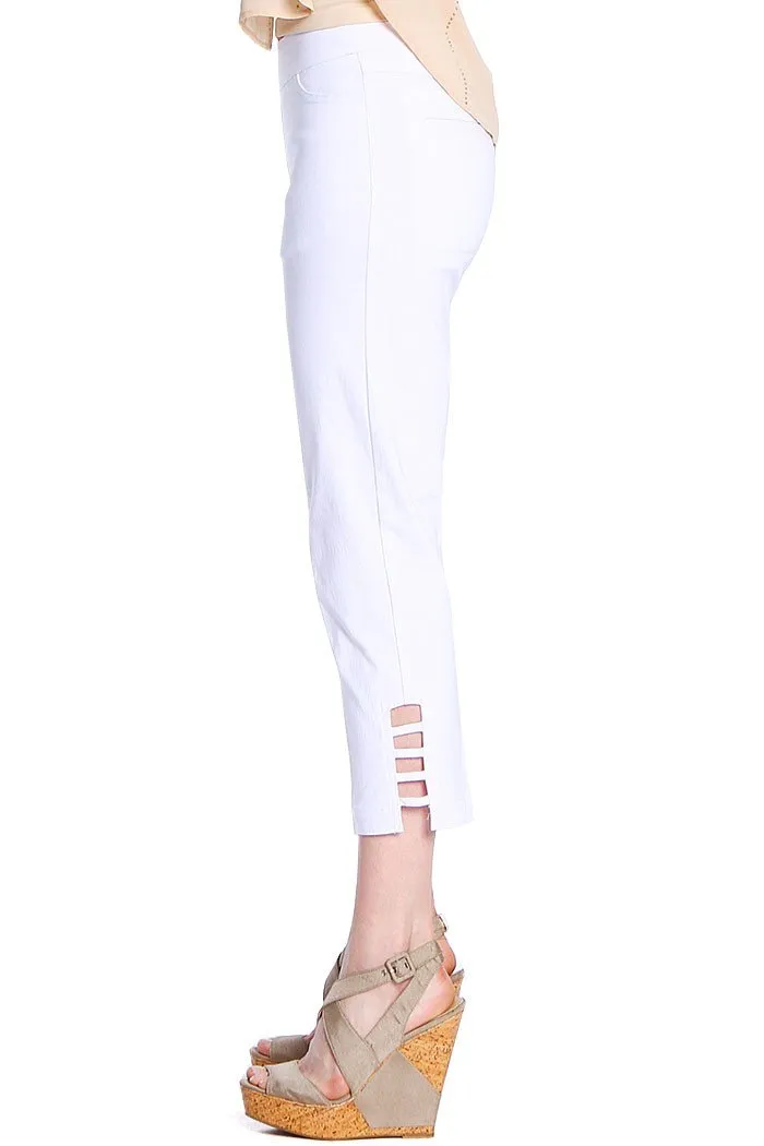 SLIMSATION White Pull On Capri Jeans