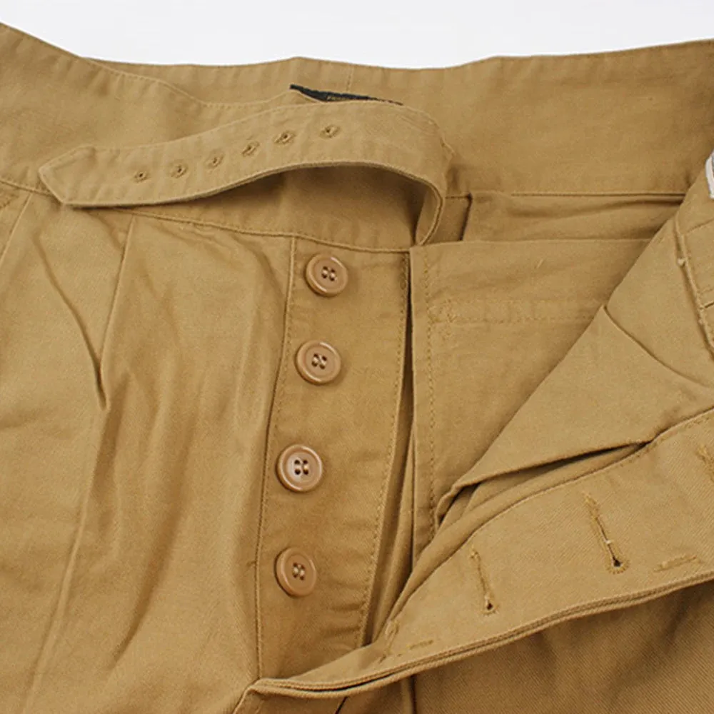 Solid Color Gurkha Pants - Safari Style Casual Trousers