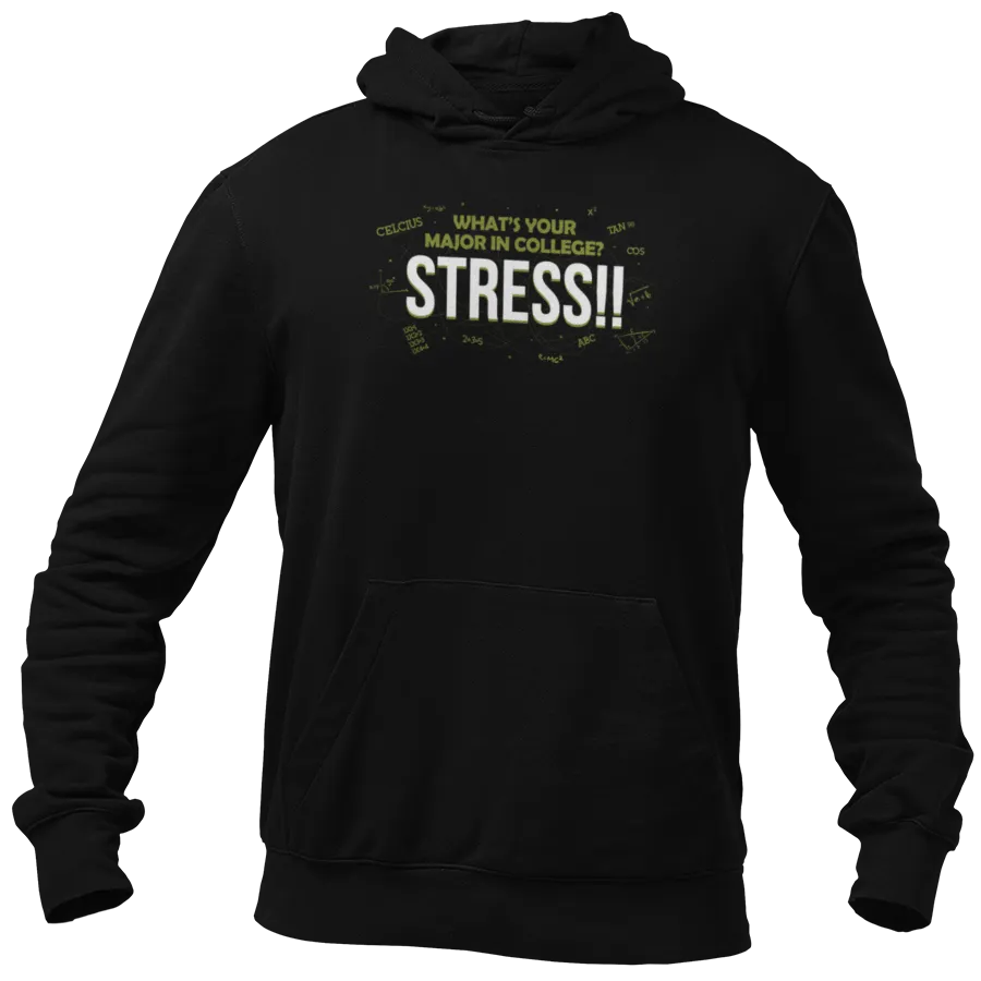 Stress Hoodie Unisex Hoodie Black