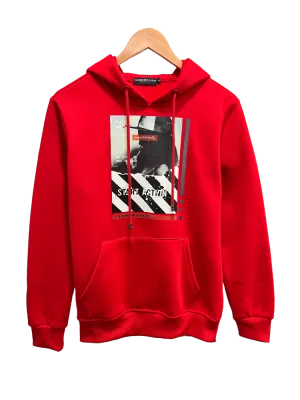 Tailored Recreation Red Men's Graphic Hoodies Regular-Fit