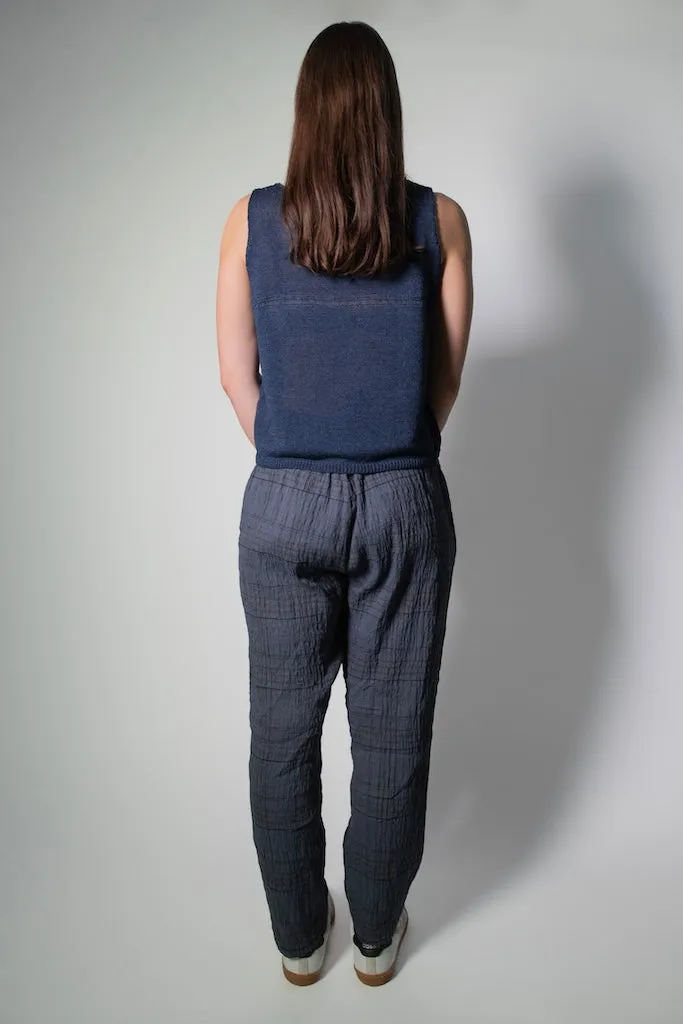 Transit Par Such Navy Plaid Pant