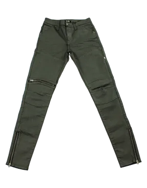 Vialli Blade Wax Olive Green Ultra Fit Skinny Jean